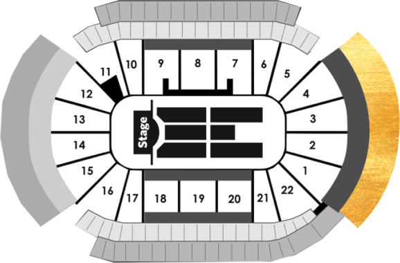 Loge Boxes seating map
